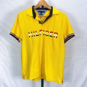 Tommy Hilfiger Men's Polo Performance Pique Yellow SZ M Preppy Retro